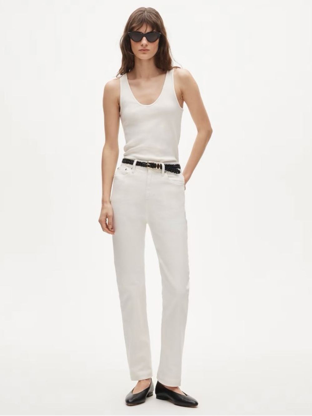 NWT J. Crew Nipped Straight Jean Stretch White
